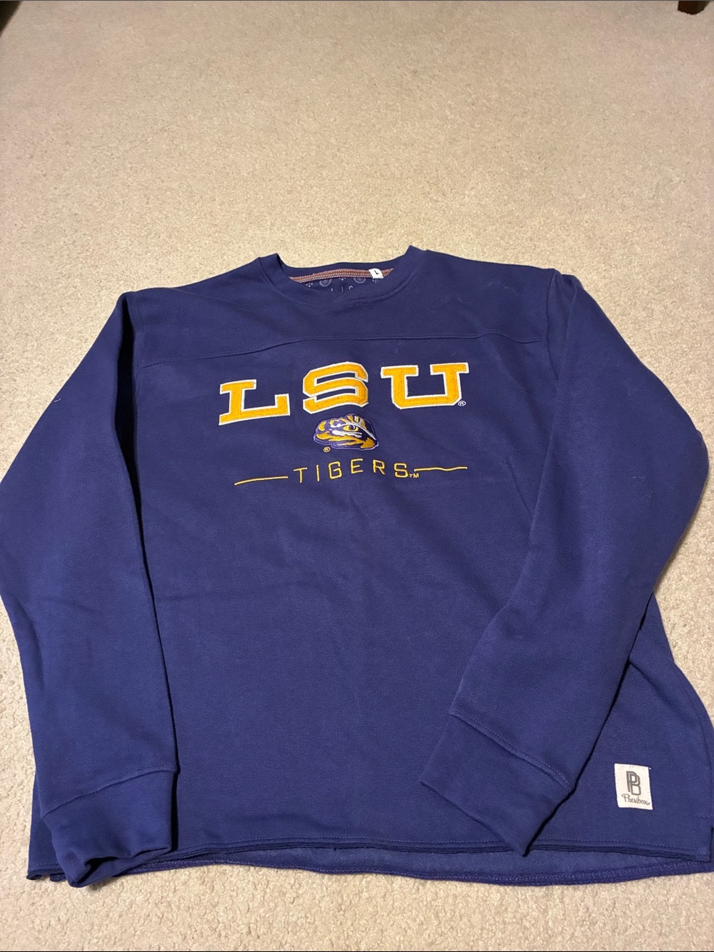 Pressbox LSU Crewneck Sweatshirt in Navy and Gold
